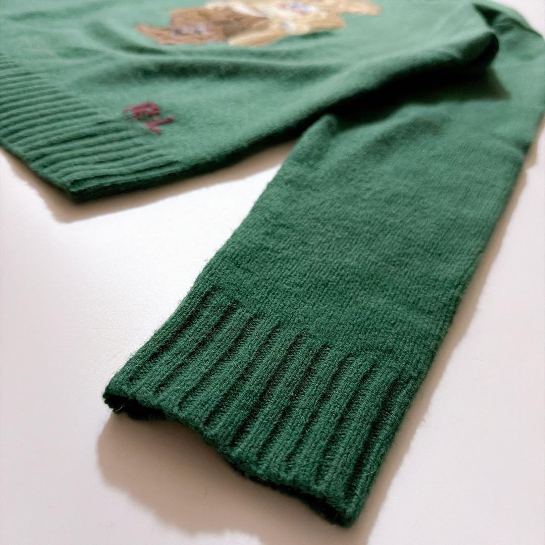 25年製✨️キャメル混 ラルフローレン ポロベア ウールカシミヤニット M相当