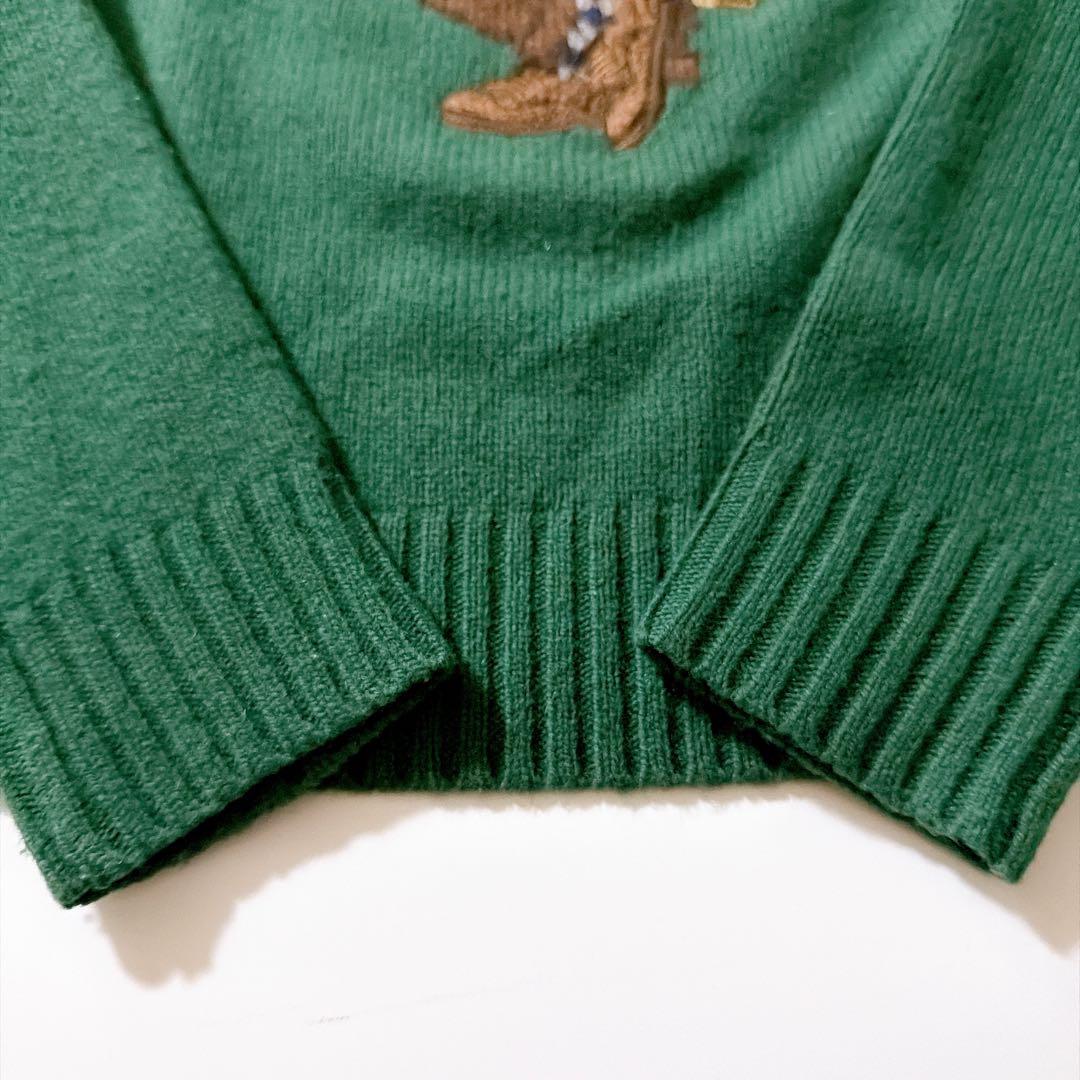 25年製✨️キャメル混 ラルフローレン ポロベア ウールカシミヤニット M相当