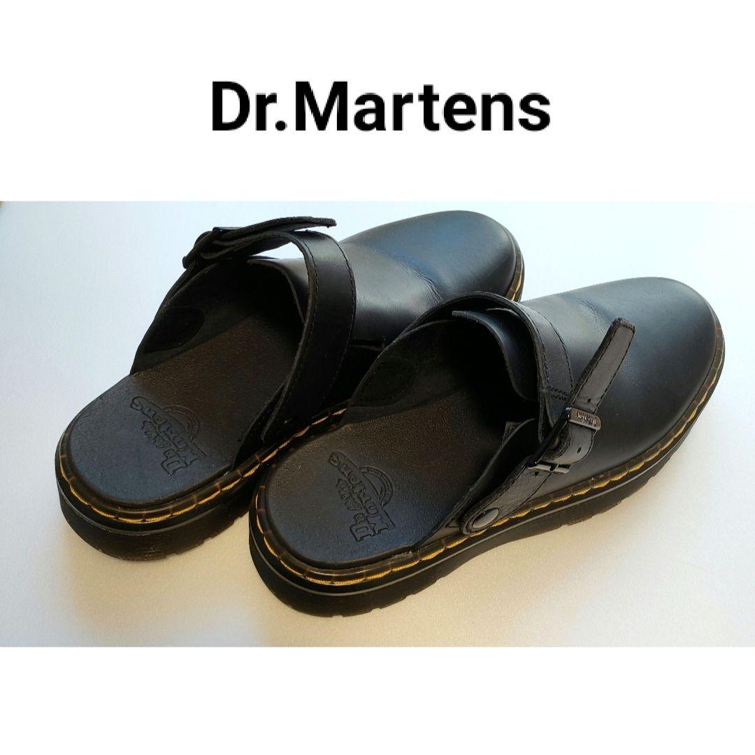 美品 Dr.Martens 黒 レザー サンダル