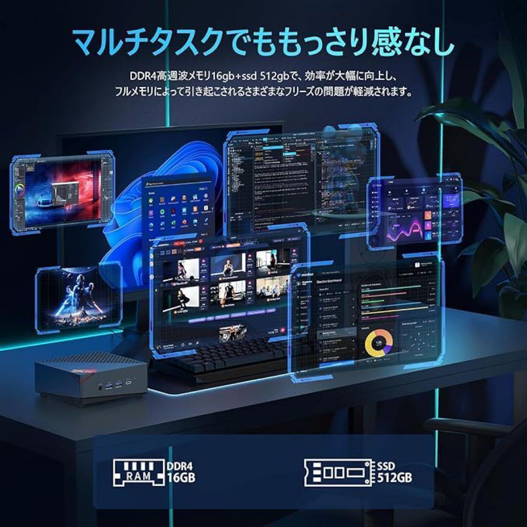 ミニpc Ryzen 7 5825U 最大4.5GHz DDR4 8C16T