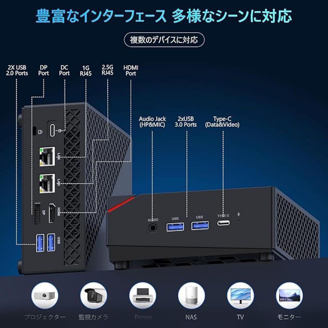 ミニpc Ryzen 7 5825U 最大4.5GHz DDR4 8C16T