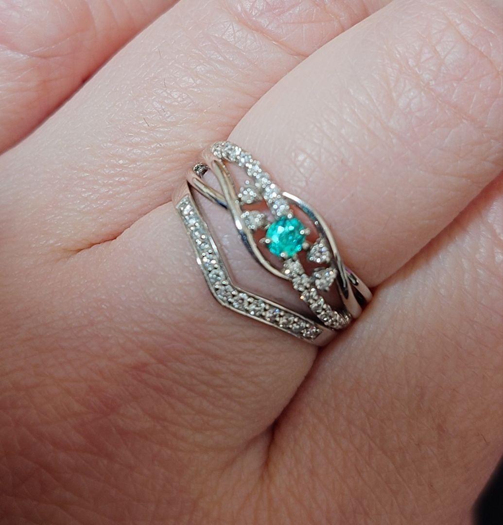 pt900　パライバトルマリン　リング