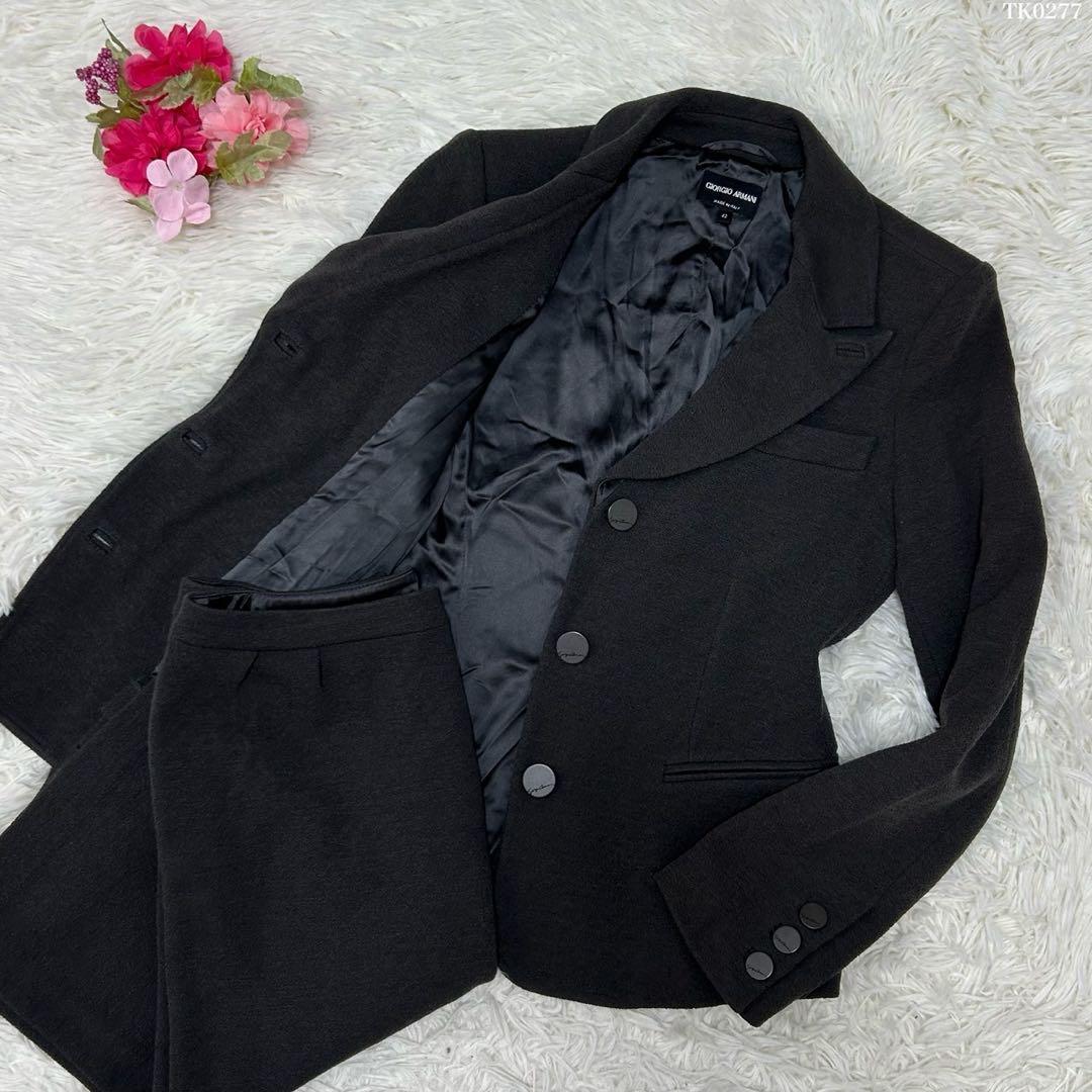 【極美品】ジョルジオアルマーニ セットアップスーツ フォーマル ビジネス 黒