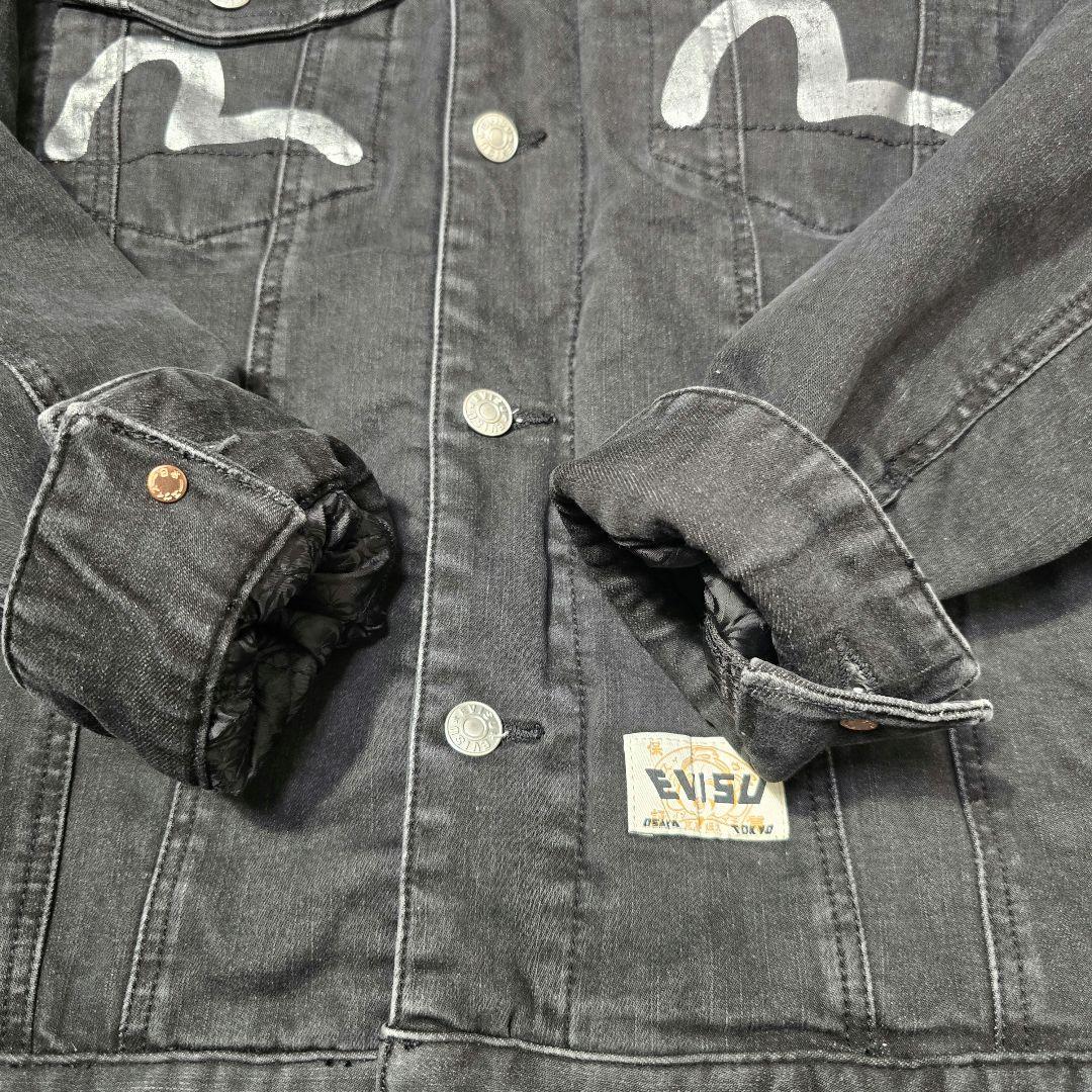 EVISU エヴィス デニムジャケット カモメ ブラック Gジャン　M