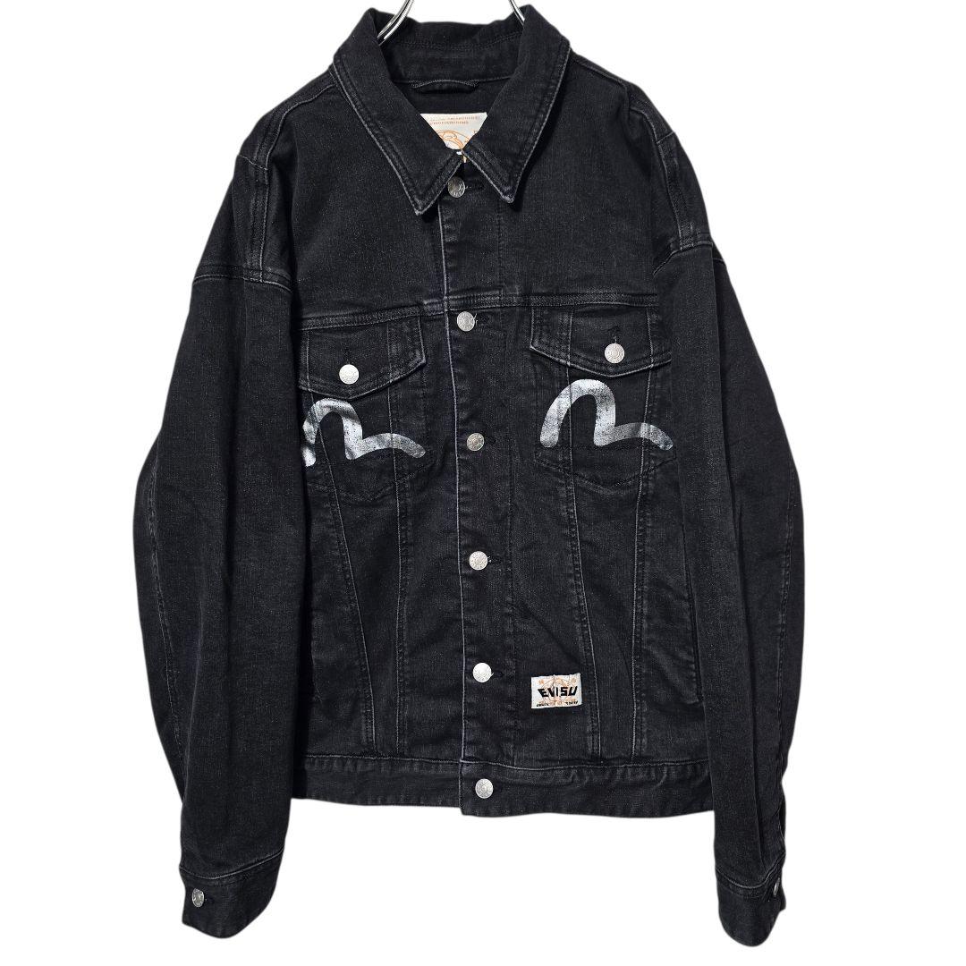 EVISU エヴィス デニムジャケット カモメ ブラック Gジャン　M