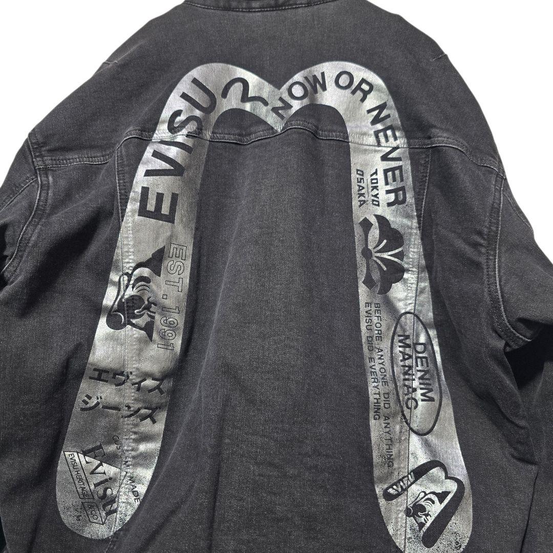 EVISU エヴィス デニムジャケット カモメ ブラック Gジャン　M