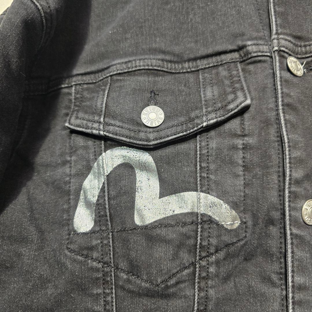 EVISU エヴィス デニムジャケット カモメ ブラック Gジャン　M
