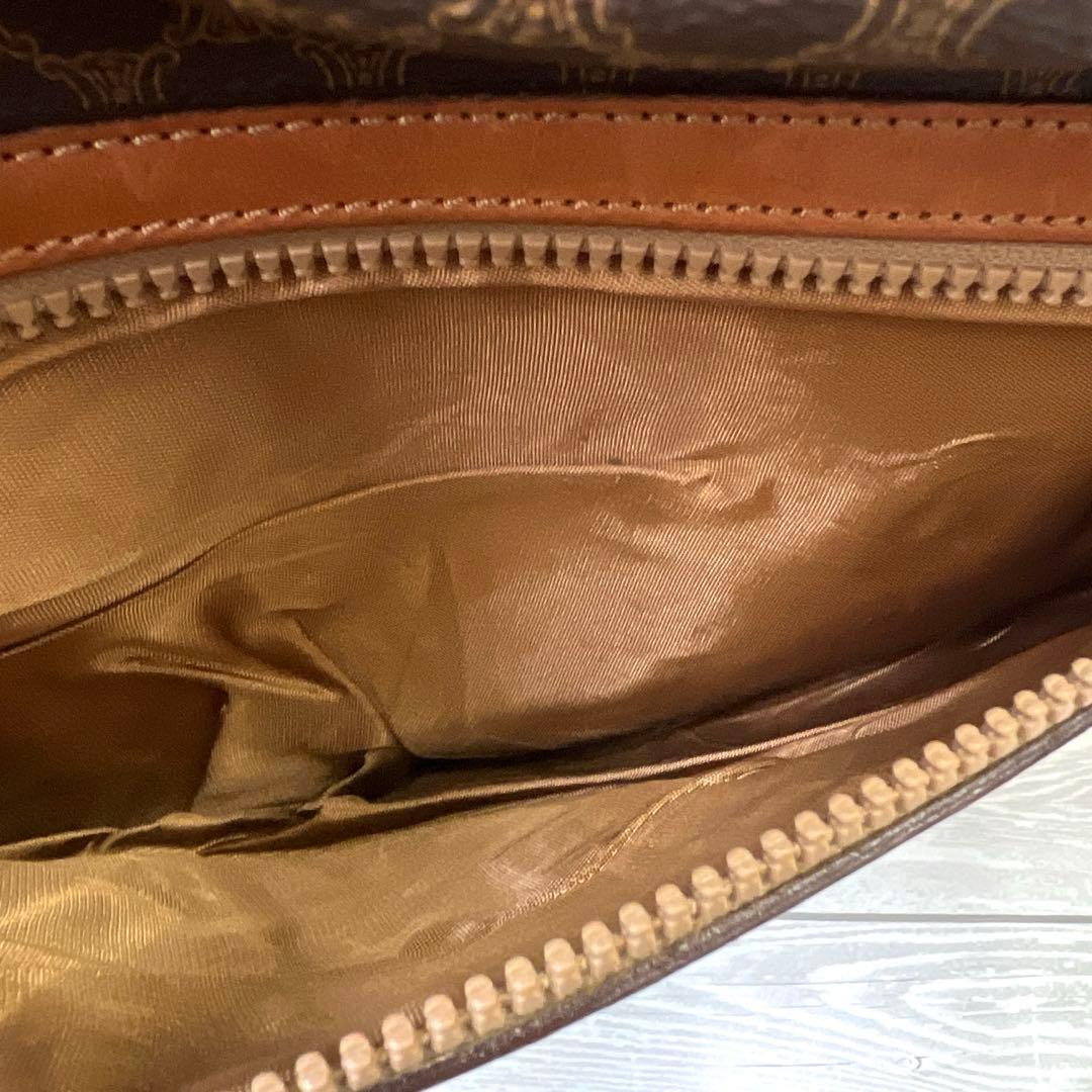 CELINE セリーヌ　マカダム柄　ポーチ　クラッチバッグ