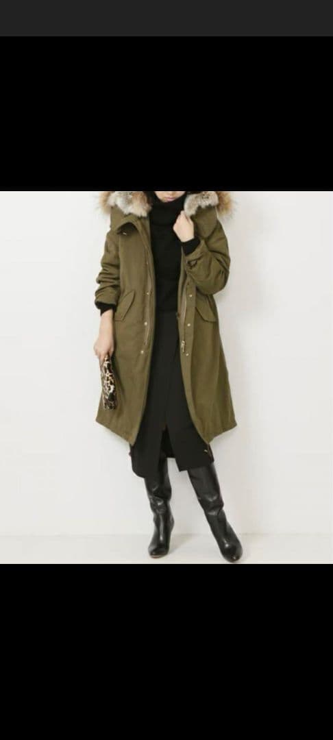 Riko　ドゥーズィエムクラスモッズコートキルティングライナーファー　38