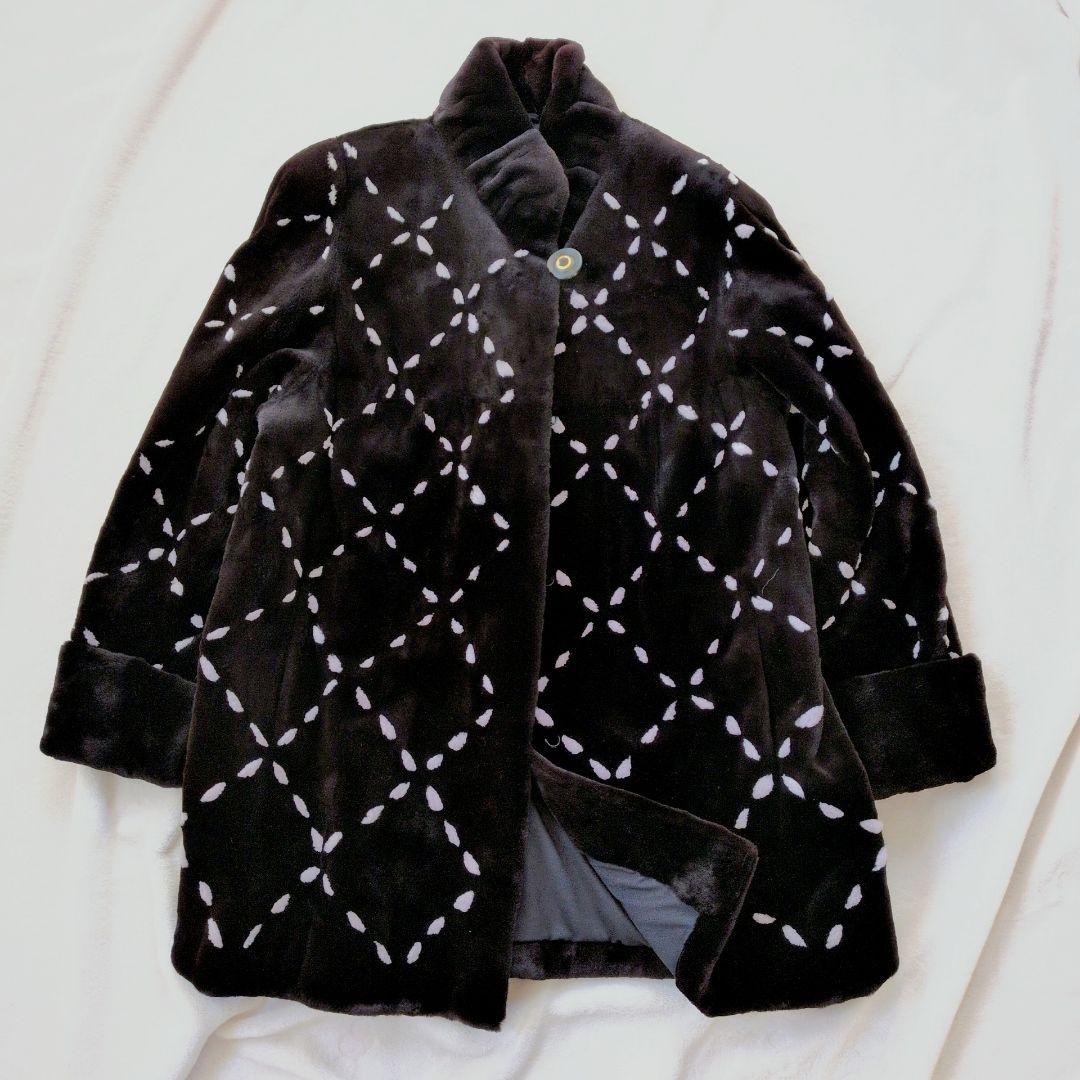 美品！最高級ランチェッドミンク　毛皮コート　銀タグ SAGAMINK Mサイズ