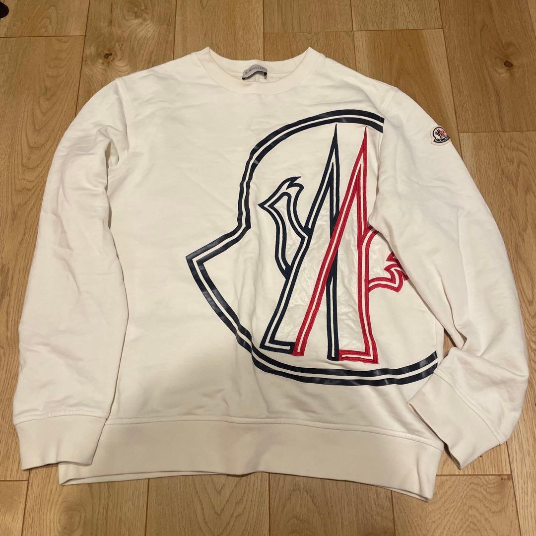 MONCLER ホワイト グラフィックトレーナー