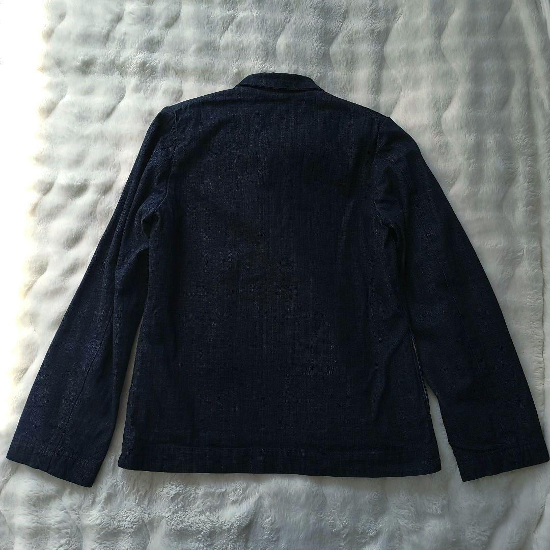 《美品》45R 変形インディゴジャケット クロスオーバー インナーキルティング