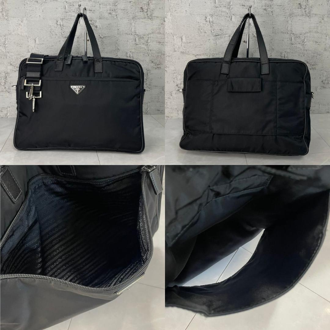 PRADA ボストンバッグ プラダ 2way ビジネスバッグ 2VE407 黒