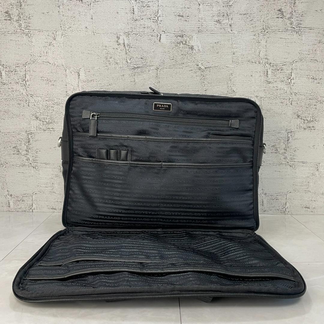 PRADA ボストンバッグ プラダ 2way ビジネスバッグ 2VE407 黒