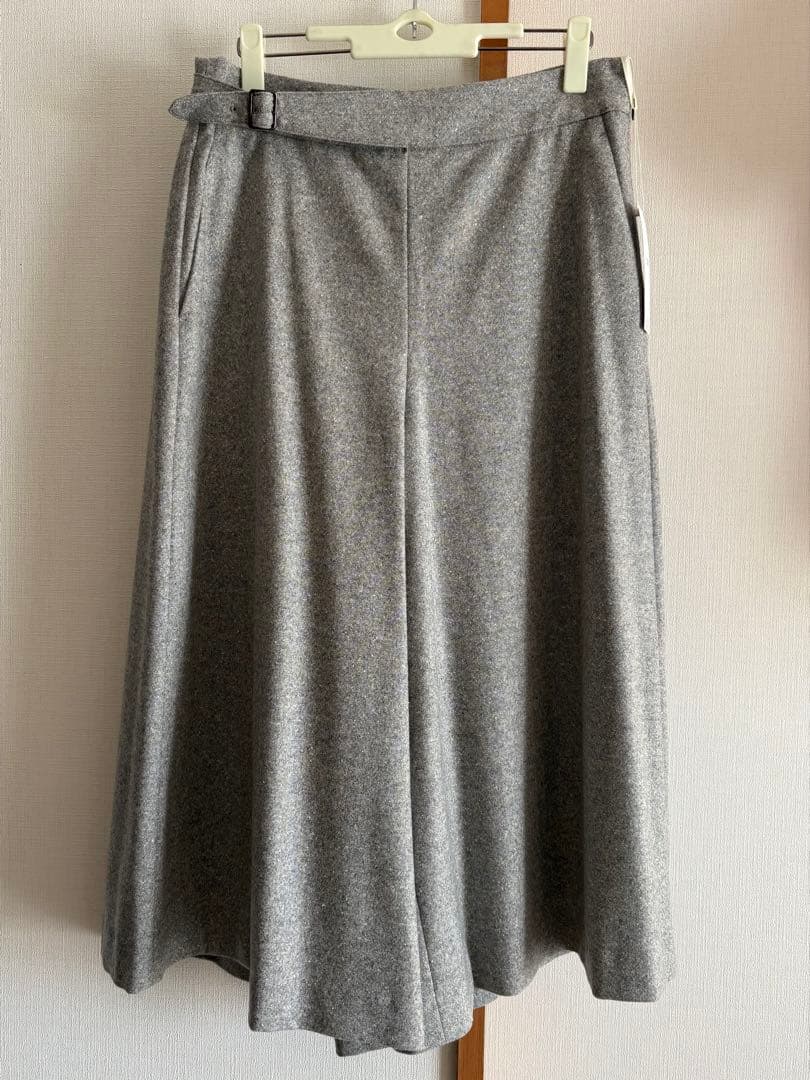 新品 23区L シルクネップツイードガウチョパンツ