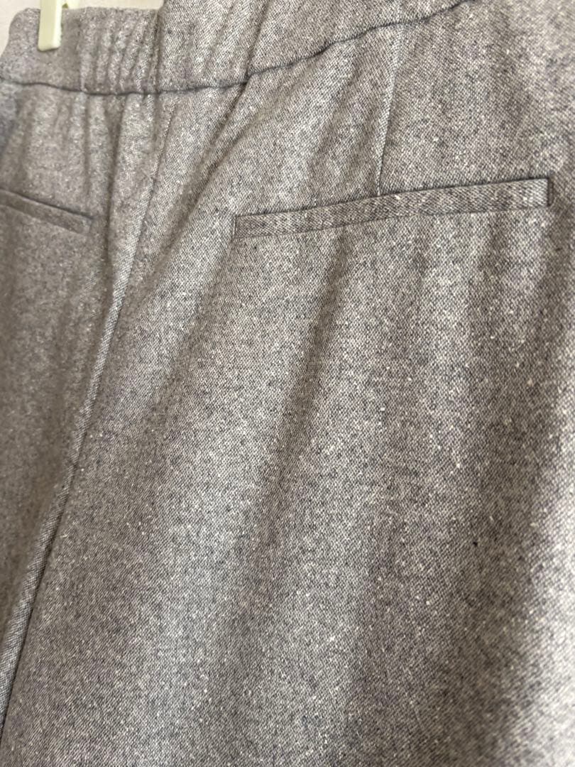 新品 23区L シルクネップツイードガウチョパンツ