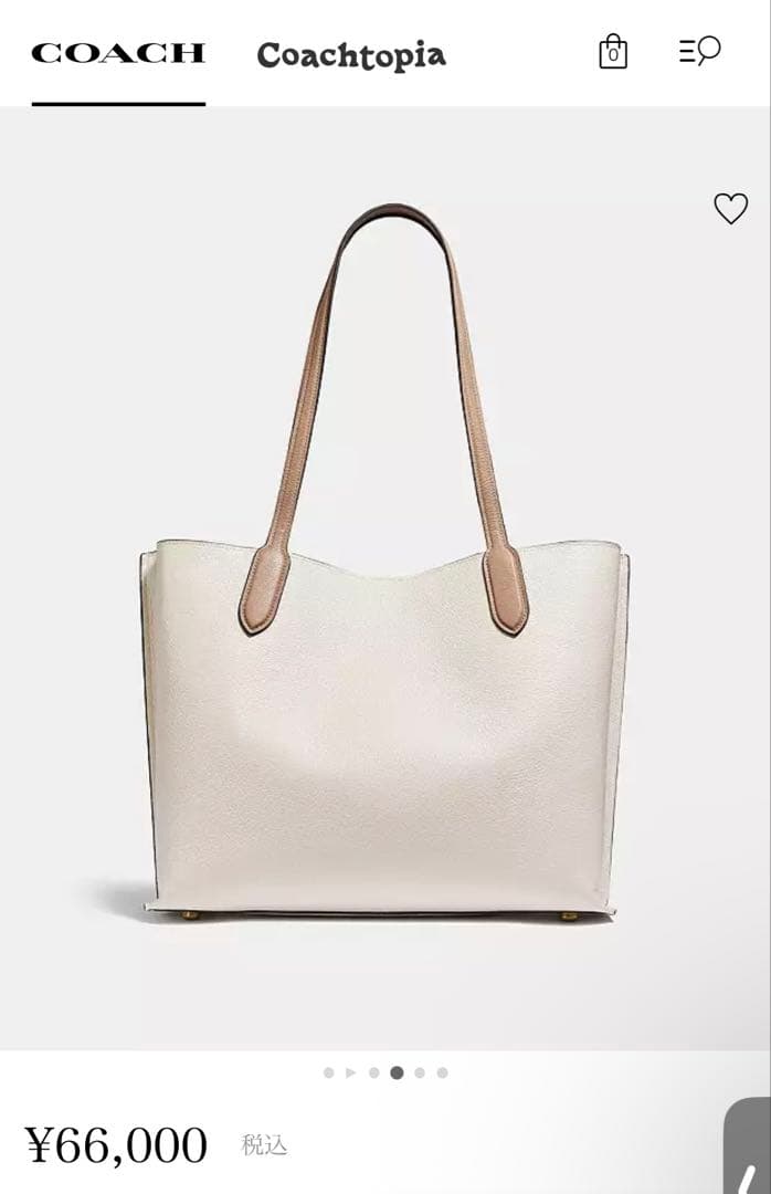 COACH Coach Bag ホワイト トートバッグ