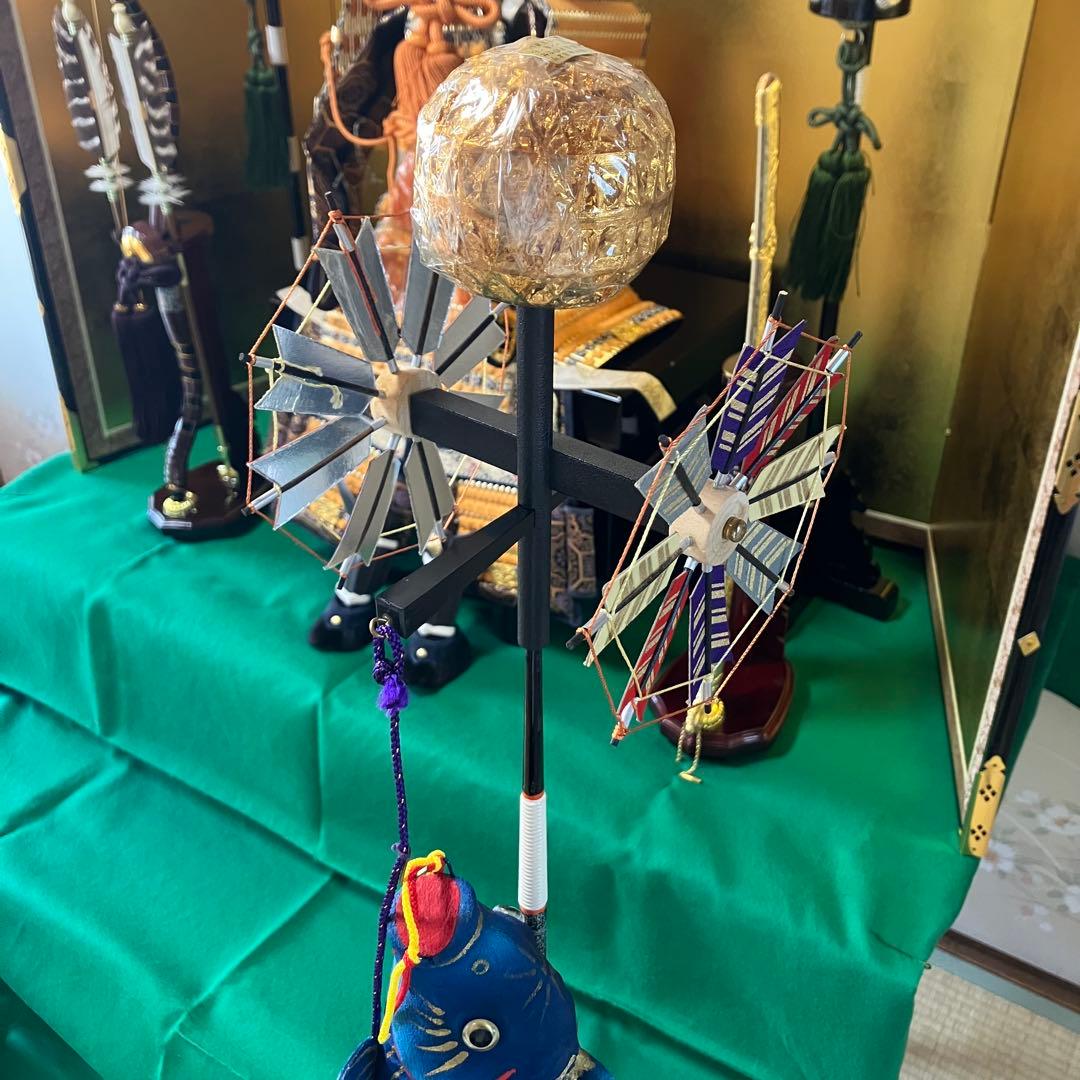 美品　人形の秀月　五月人形　兜　3段飾り