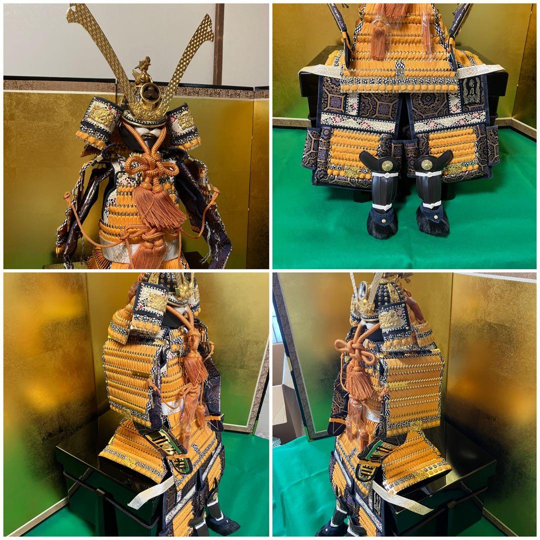 美品　人形の秀月　五月人形　兜　3段飾り
