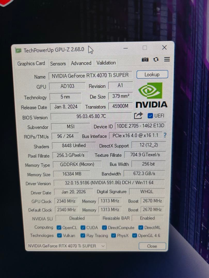 グラフィックボード・グラボ・ビデオカード MSI RTX 4070 Ti Super 16GB