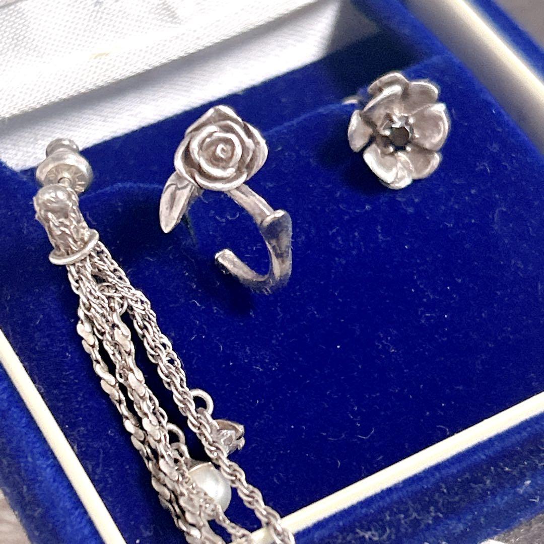 【e.m.】シルバー925 ピアス　3点セット　美品　silver