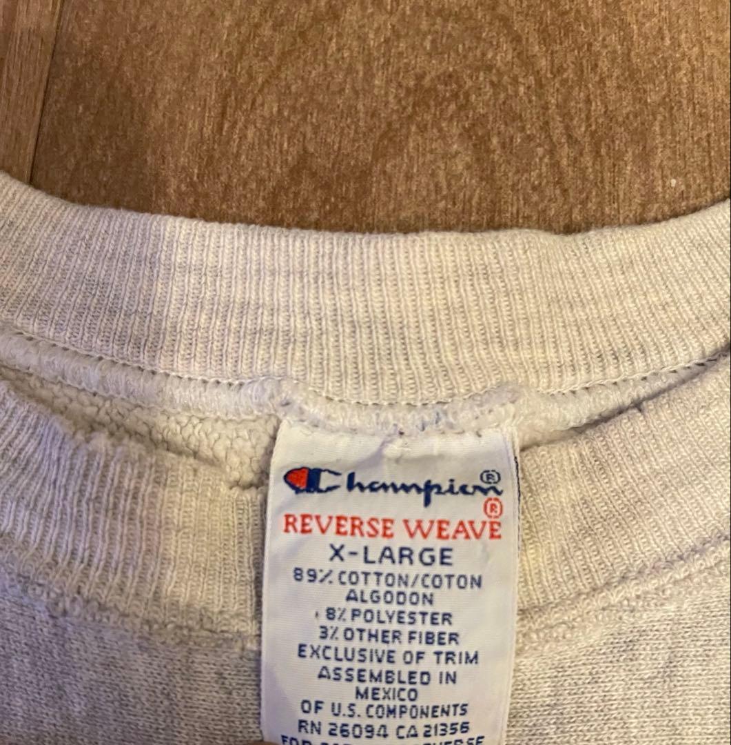 s*a様 Champion XL カレッジ　リバースウィーブ　刺繍タグ　三段プリ