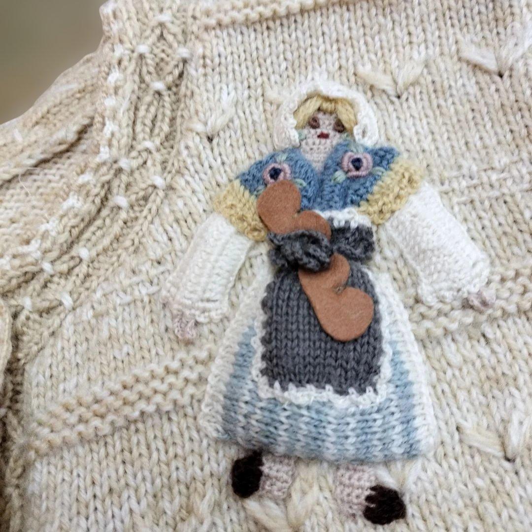 NOUGAT SUGAR　ヌガーシュガー　ニットカーディガン　刺繍　ヴィンテージ