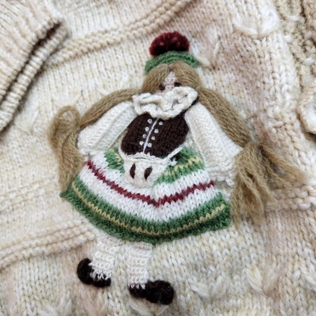 NOUGAT SUGAR　ヌガーシュガー　ニットカーディガン　刺繍　ヴィンテージ