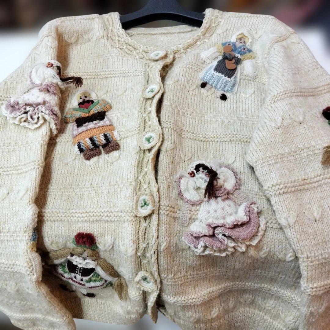 NOUGAT SUGAR　ヌガーシュガー　ニットカーディガン　刺繍　ヴィンテージ
