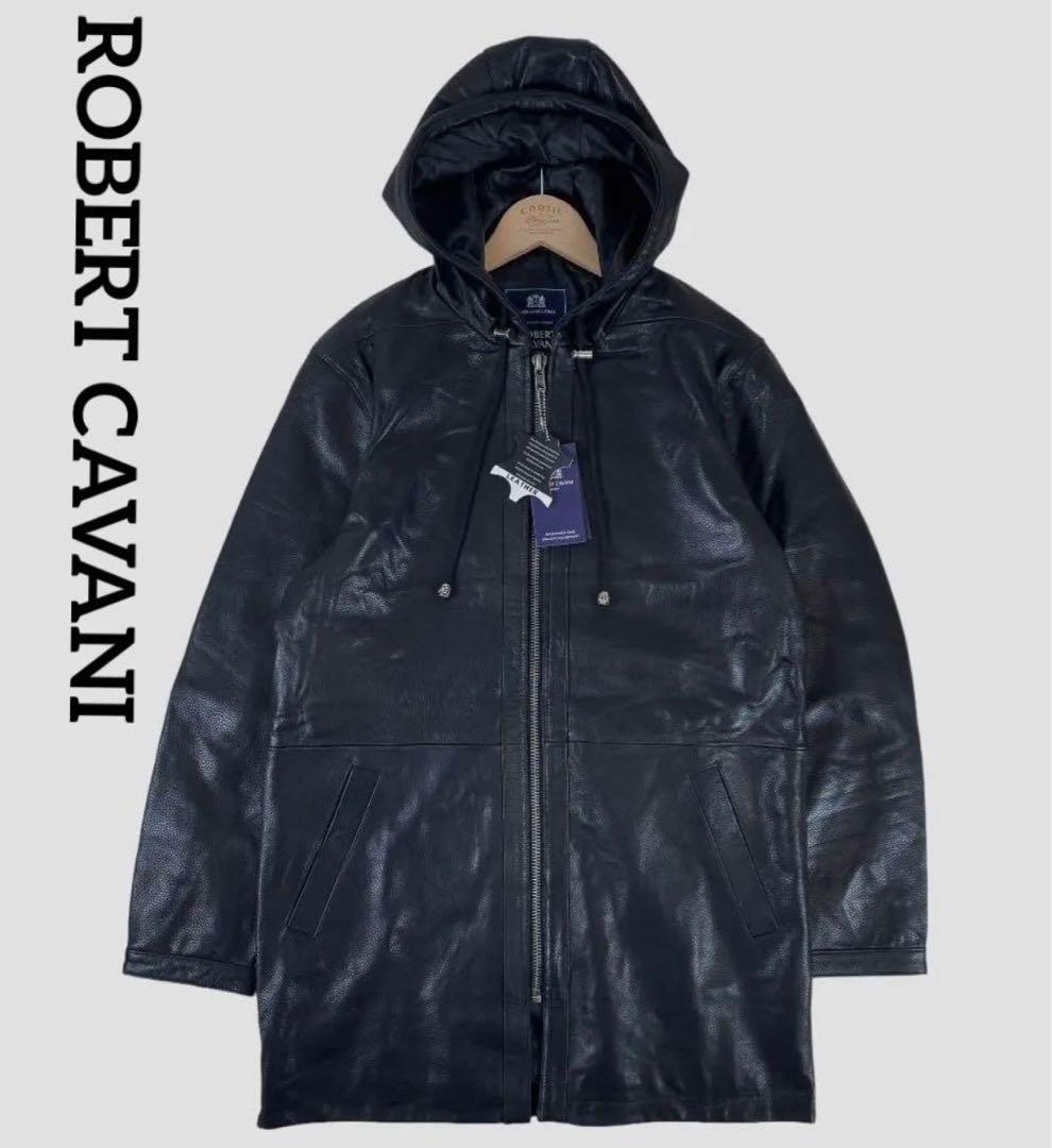 ROBERT CAVANI ラムレザーフードコート ブルガリア製 タグ付き美品