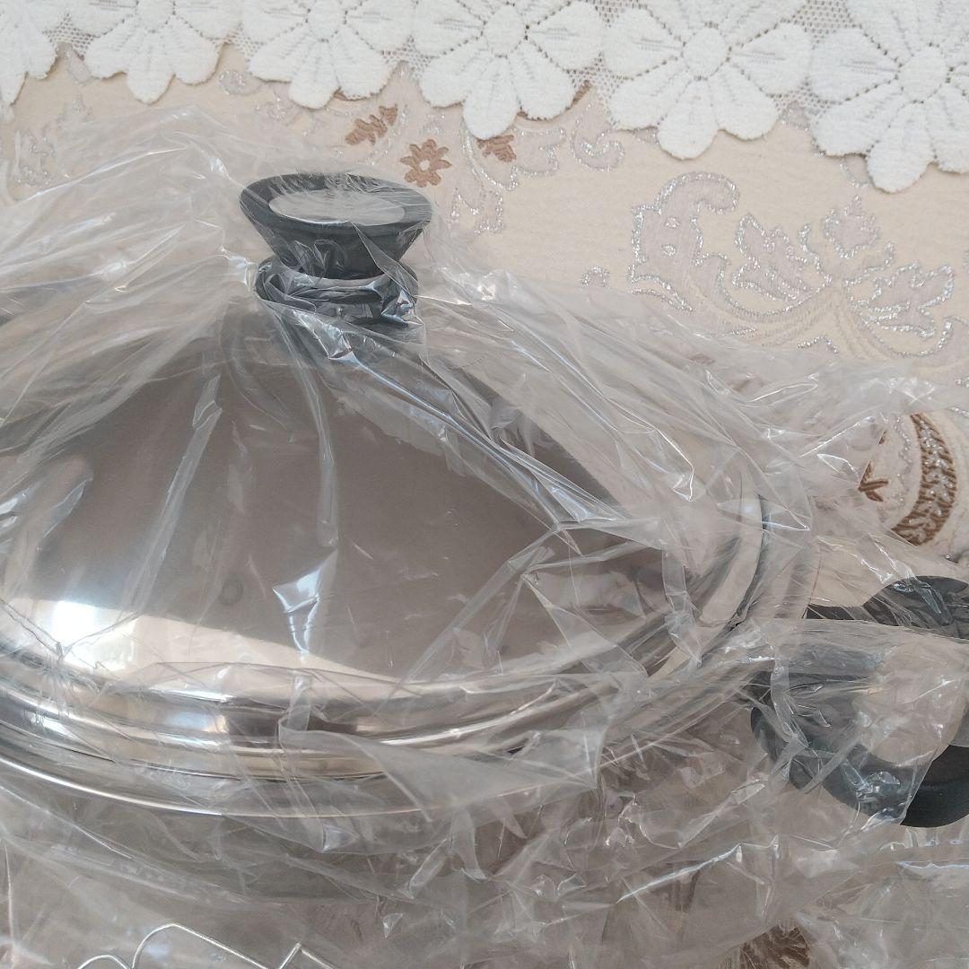 アムウェイ 新品ウォック中華鍋 網付き