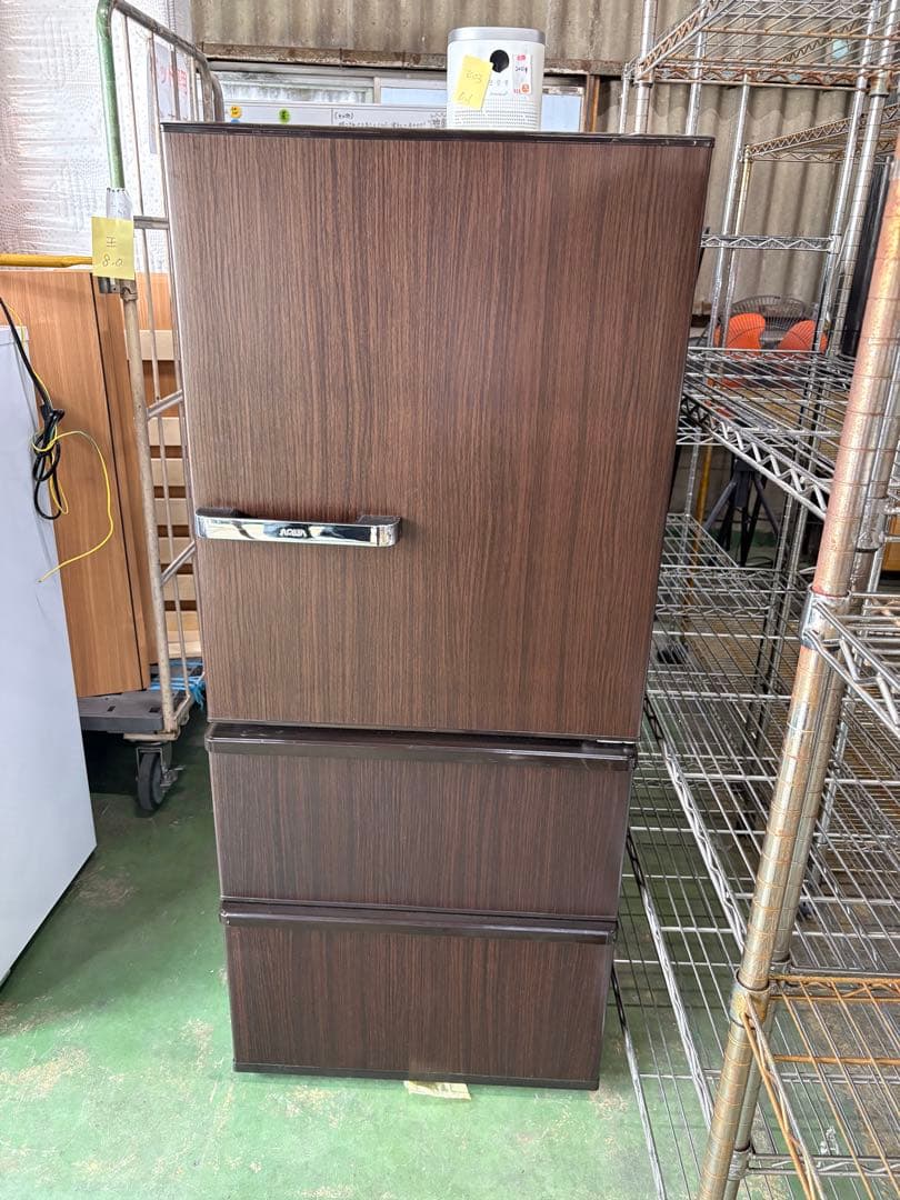 ダークブラウン 2ドア冷蔵庫　AQR-SV27K