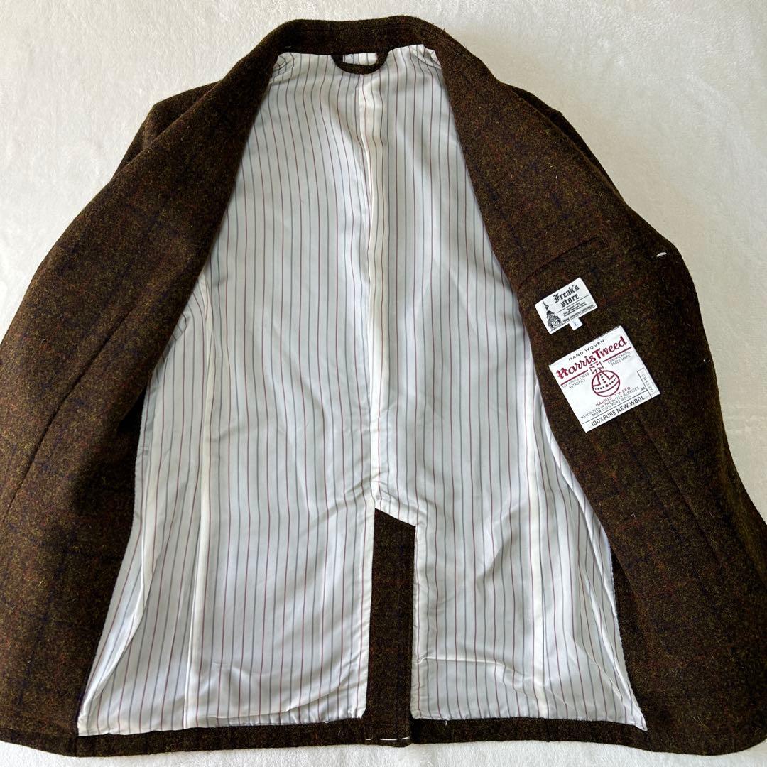 未使用級 ハリスツイード フリークスストア ツイード くるみボタン ジャケットL