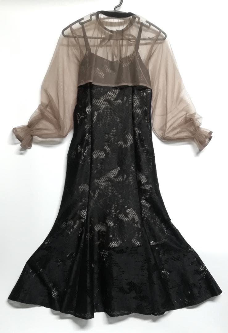 etoll. 3wayシフォンボレロ&レースキャミドレス S ワンピース 結婚式