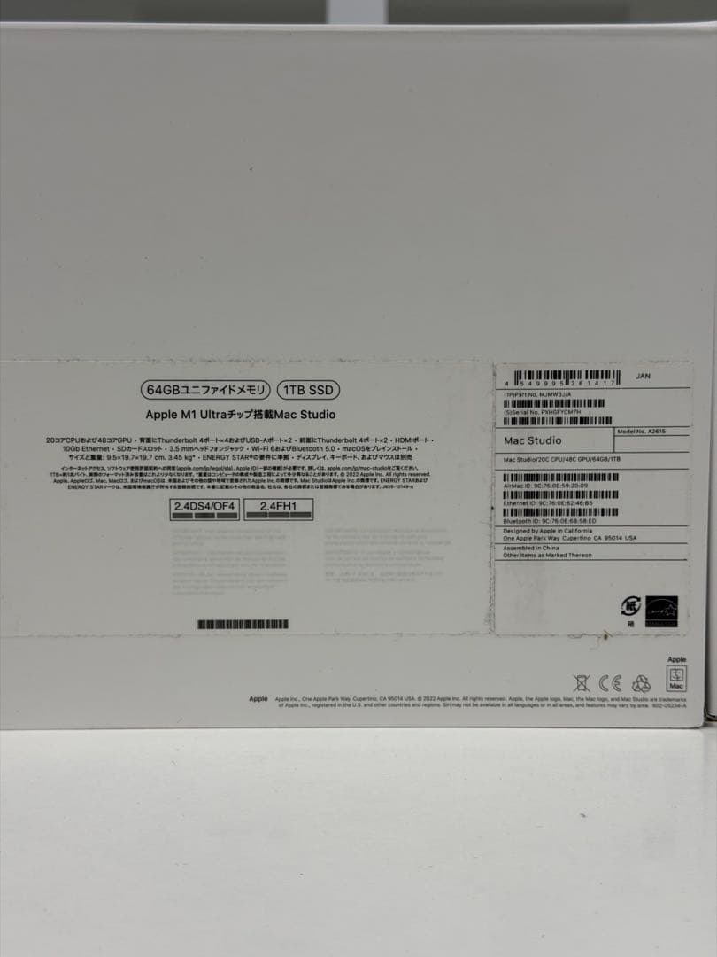 【値下げ】Apple Mac Studio M1 Ultra 1TB 64GB