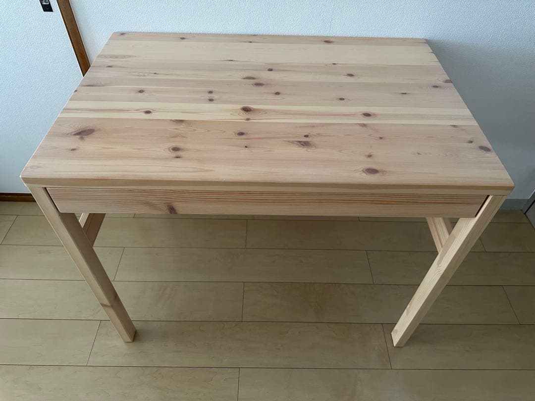 【美品】無印良品　パイン材デスク① 学習机　天然木