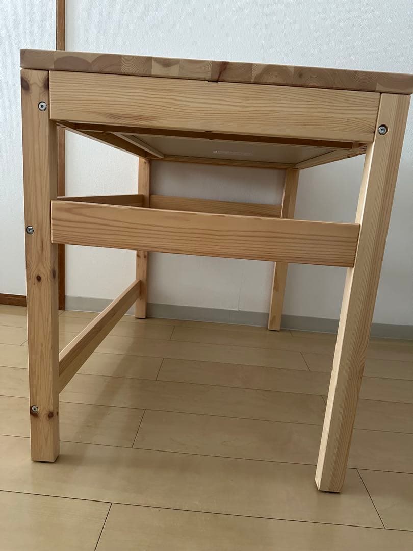 【美品】無印良品　パイン材デスク① 学習机　天然木