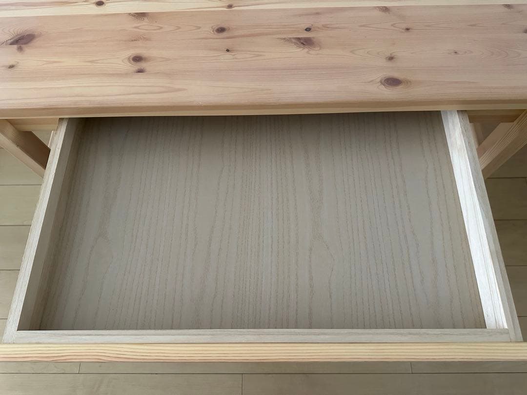 【美品】無印良品　パイン材デスク① 学習机　天然木