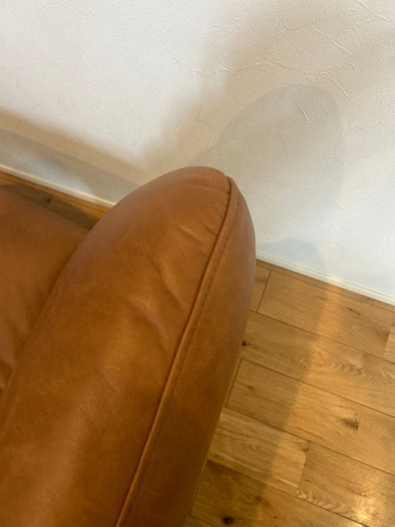 週末値下げ‼️極美品　クラッシュゲート　キャメル 1人掛けソファ　説明書付き