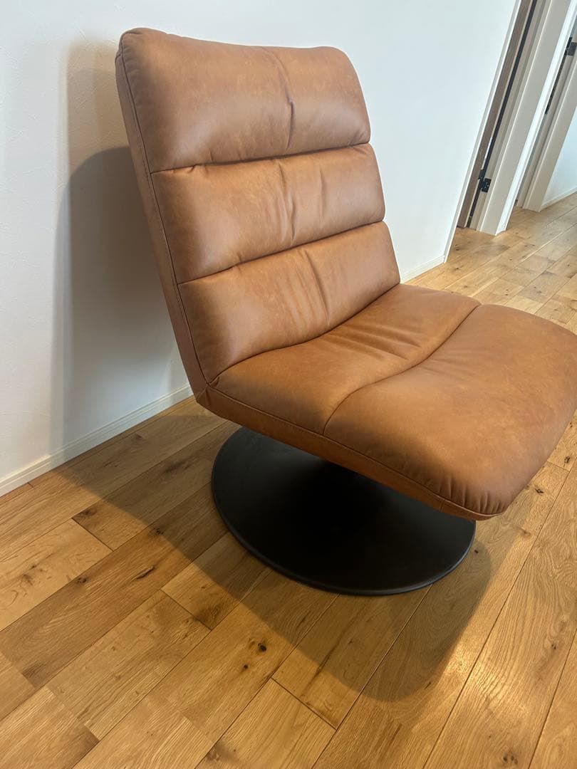 週末値下げ‼️極美品　クラッシュゲート　キャメル 1人掛けソファ　説明書付き