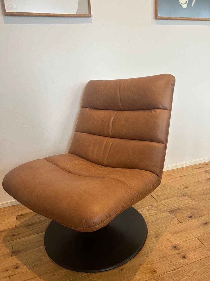 週末値下げ‼️極美品　クラッシュゲート　キャメル 1人掛けソファ　説明書付き