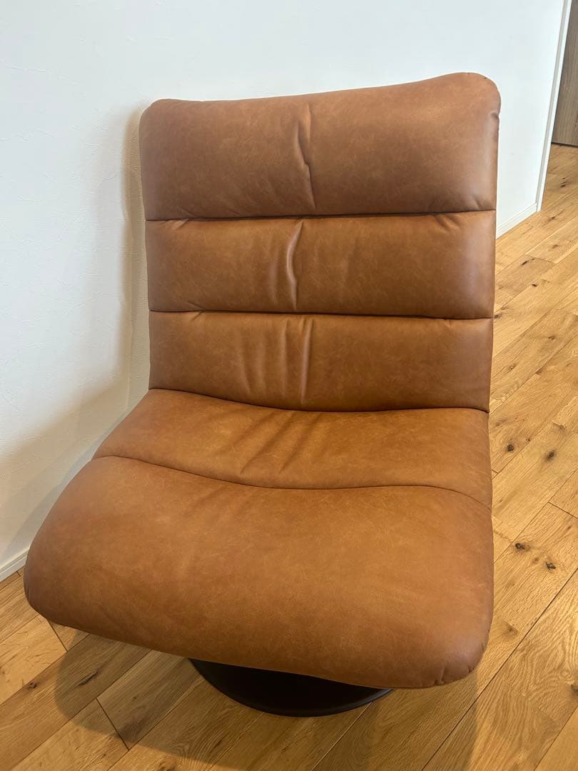 週末値下げ‼️極美品　クラッシュゲート　キャメル 1人掛けソファ　説明書付き