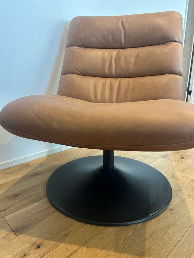 週末値下げ‼️極美品　クラッシュゲート　キャメル 1人掛けソファ　説明書付き