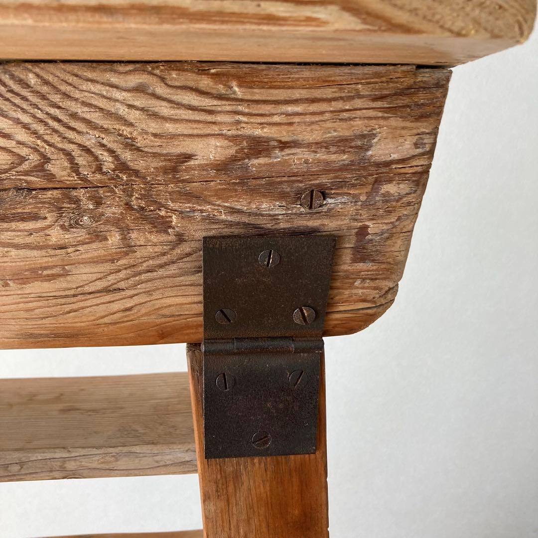 アンティーク木製ラダー　脚立　ハシゴ　梯子