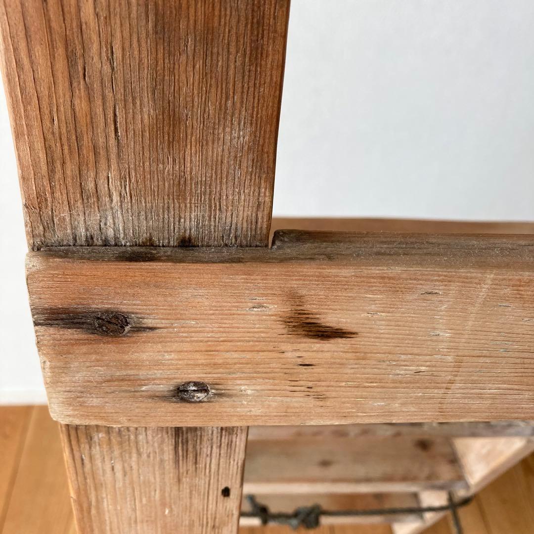 アンティーク木製ラダー　脚立　ハシゴ　梯子