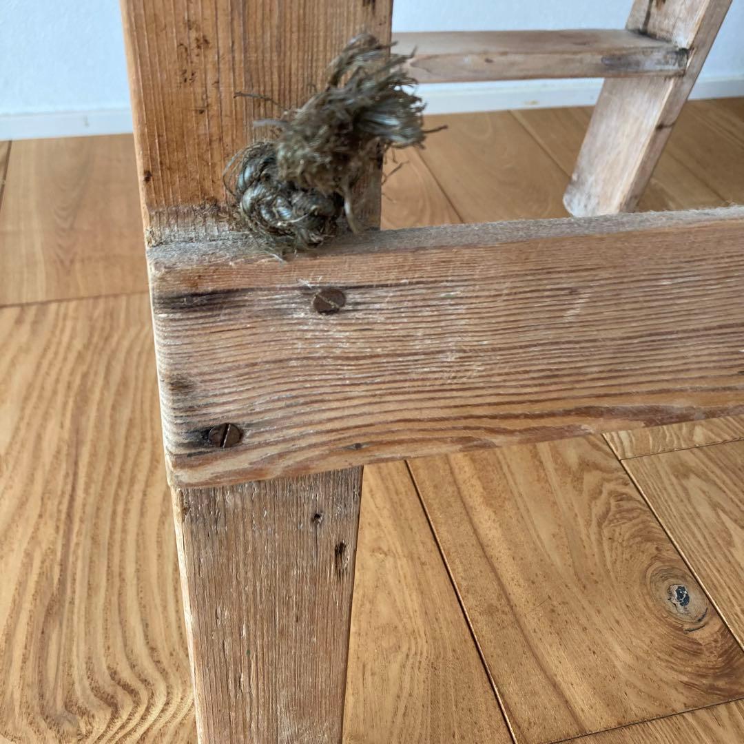 アンティーク木製ラダー　脚立　ハシゴ　梯子