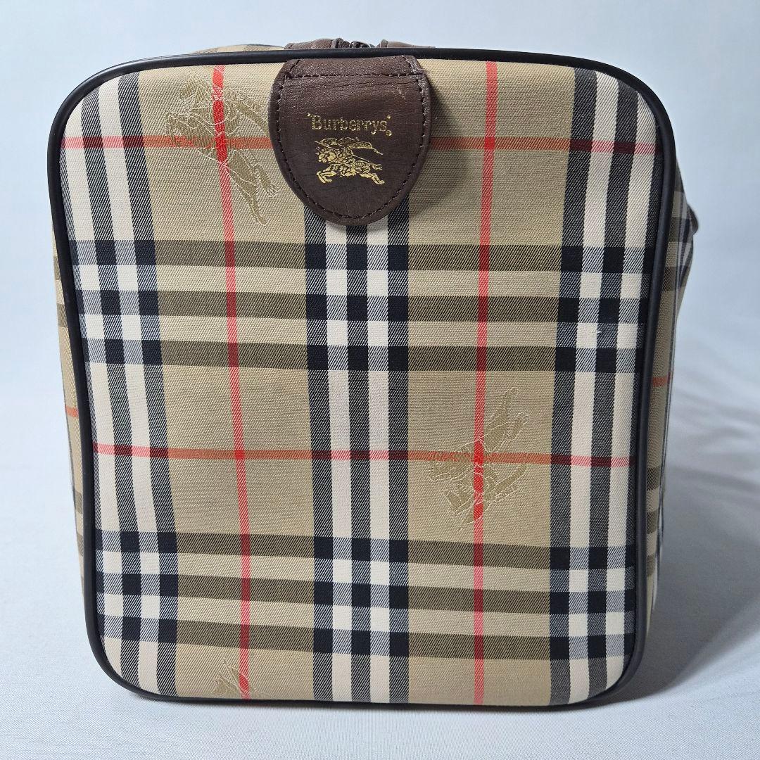 バーバリー ボストンバッグ ノバチェック 鍵付き