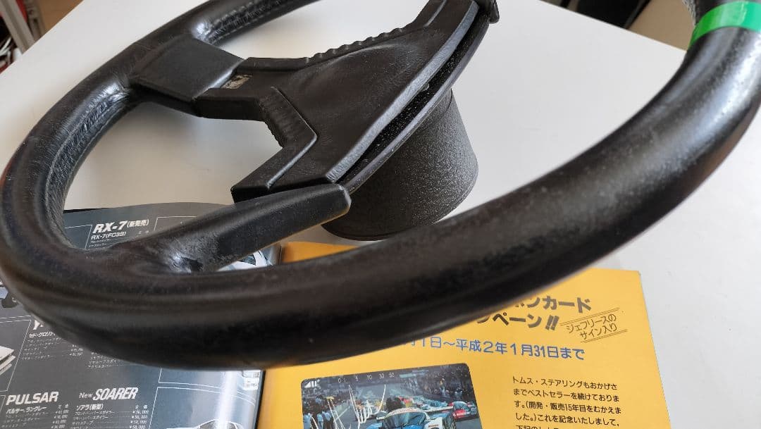 当時物　希少　トムスレーシング 36Φステアリング　 本体　センターパッド付