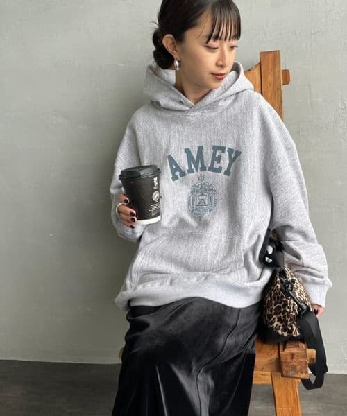 AMERICANA　カレッジプリントスウェットフーディー