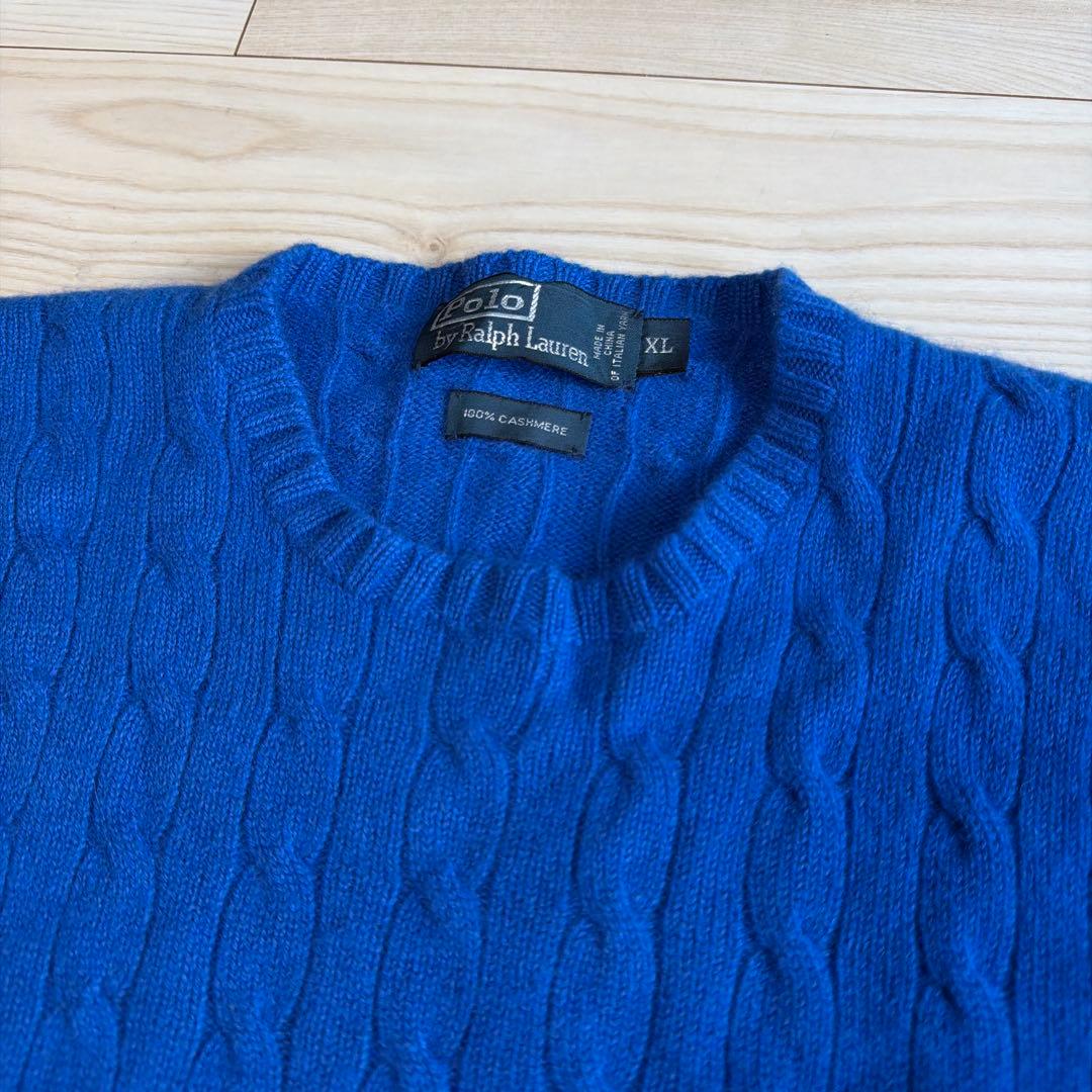 d*i様 極上　美品　ポロバイラルフローレン　カシミア100% ニット　ブルー
